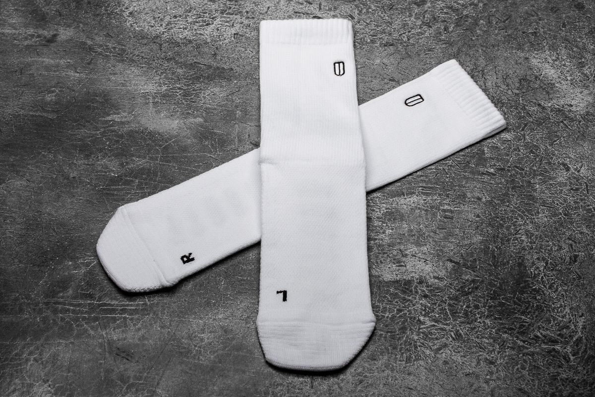 Nobull Crew All Love Men's Socks White | Australia (WT1924)